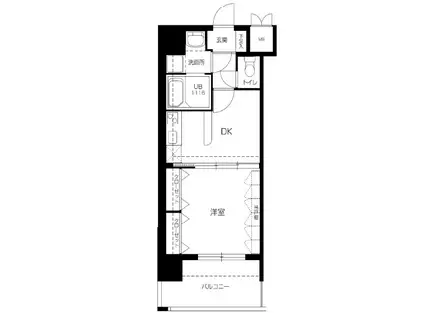 アクアシティ博多サウスステーション(1DK/10階)の間取り写真