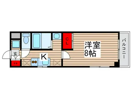 サンイング北松戸(1K/6階)の間取り写真