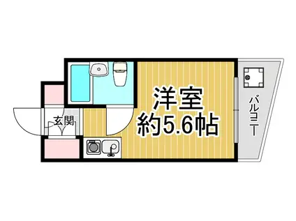 リアライズ甲陽園(ワンルーム/1階)の間取り写真