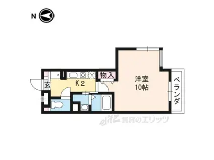 イーストヴィレッジ大宅(1K/3階)の間取り写真