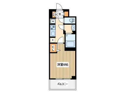 エヌステージつきみ野(1K/1階)の間取り写真
