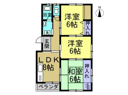 メゾン新美(3LDK/1階)の間取り写真