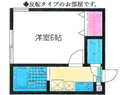 ディアコート平間III(1K/1階)の間取り写真