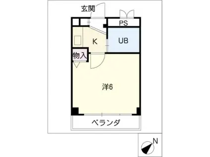 アイライフ21(1K/4階)の間取り写真