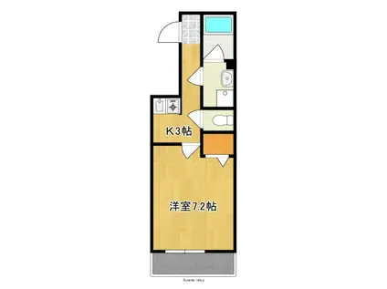 ヘロンズハイツ(1K/1階)の間取り写真