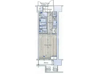 エイペックス梅田東II(1K/6階)の間取り写真