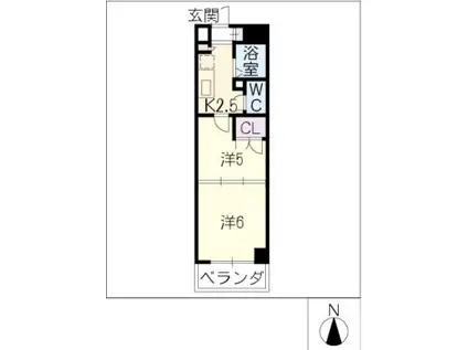 ナチュレ 一幸I(2K/5階)の間取り写真