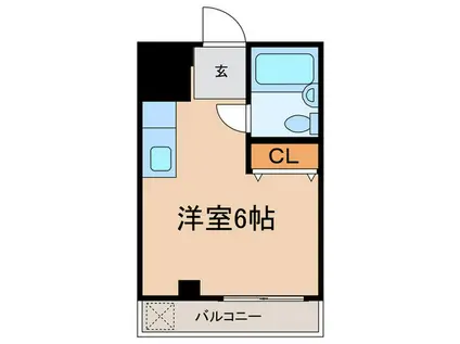 メゾン増田(ワンルーム/2階)の間取り写真