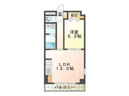 プライム北丸之内(1LDK/6階)の間取り写真