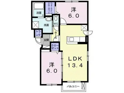 SUNSHINE文京台(2LDK/1階)の間取り写真