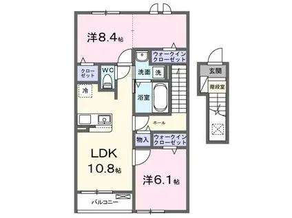 コホラパレス(2LDK/2階)の間取り写真