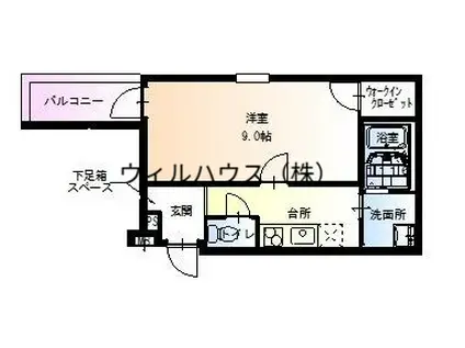 フジパレス堺初芝Ⅱ番館(1K/2階)の間取り写真