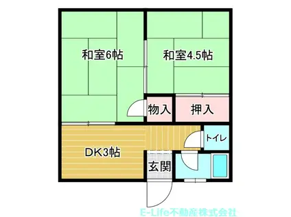 ゆーかりコーポ(2DK/1階)の間取り写真