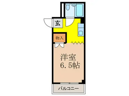 ウエストコート(ワンルーム/3階)の間取り写真