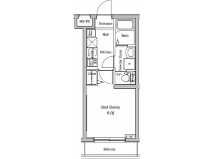 ラフィスタ宮崎台(1K/4階)の間取り写真