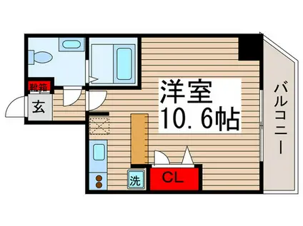 クロスレジデンス清澄白河(ワンルーム/8階)の間取り写真