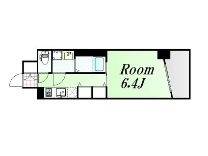 ファーストフィオーレ江坂グレイス(1K/2階)の間取り写真