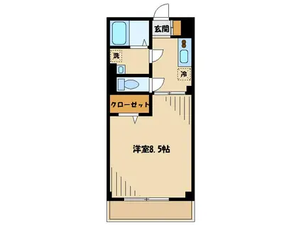 ETOILEB(1K/3階)の間取り写真