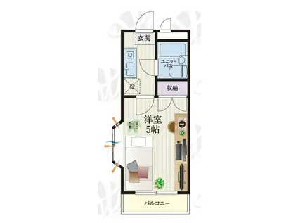 BCASA東千葉RE-BORN(1K/2階)の間取り写真