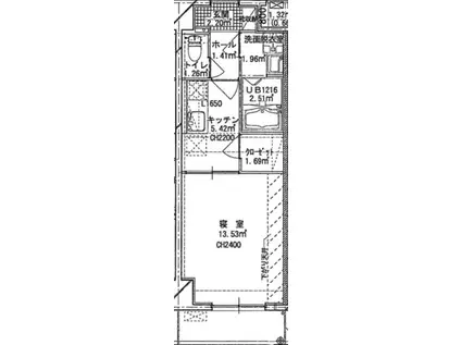 トレステーラDUVA(1K/1階)の間取り写真