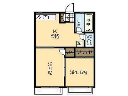 ファーストライフ IV(2DK/1階)の間取り写真
