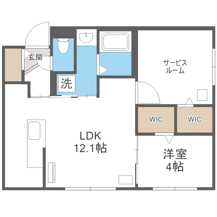 PRECIOUS KOTONI (2LDK/2階)の間取り写真