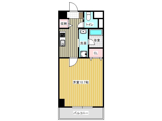 YKハイツ西明石II(1K/7階)の間取り写真