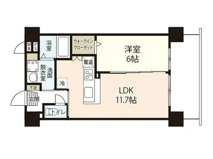 シティマンション衆楽(1LDK/3階)の間取り写真