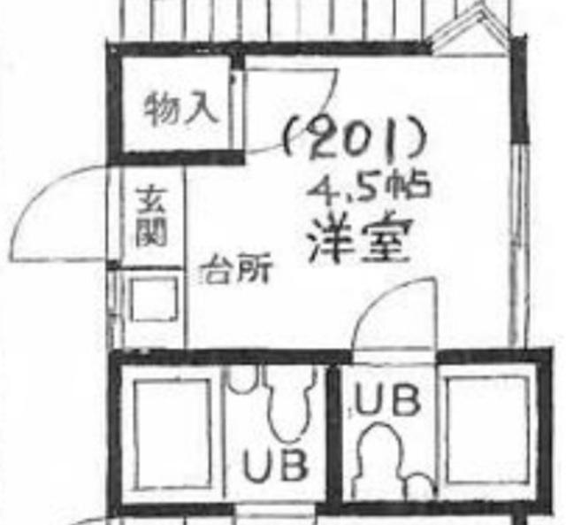 ビレッジ中野坂上(ワンルーム/2階)の間取り写真