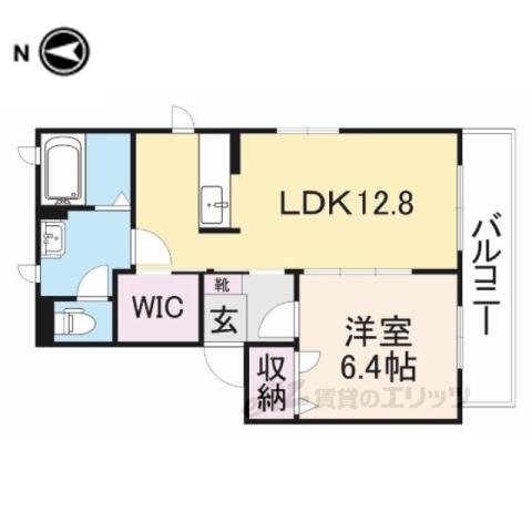 グレイスコートF(1LDK/2階)の間取り写真