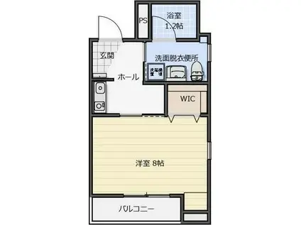 ミューゼ砂山(1K/1階)の間取り写真