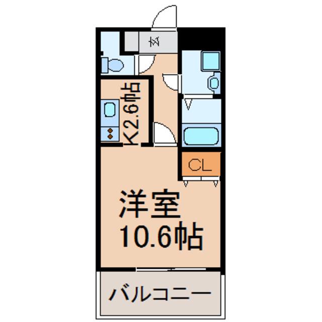 ヴィヴレ皆寿(1K/1階)の間取り写真