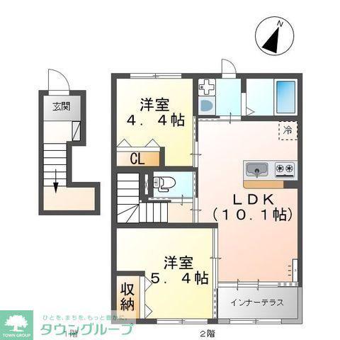 アンナビア(2LDK/2階)の間取り写真