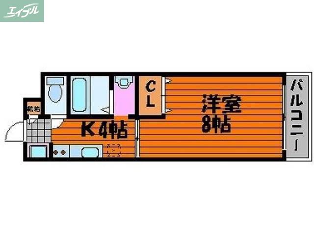 パディー南方(1K/1階)の間取り写真