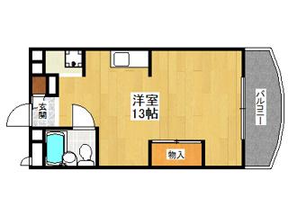 マンション和光(ワンルーム/1階)の間取り写真