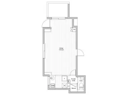 ASTILE四谷(1K/1階)の間取り写真