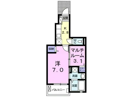 シュティル ラフレシール(2K/1階)の間取り写真