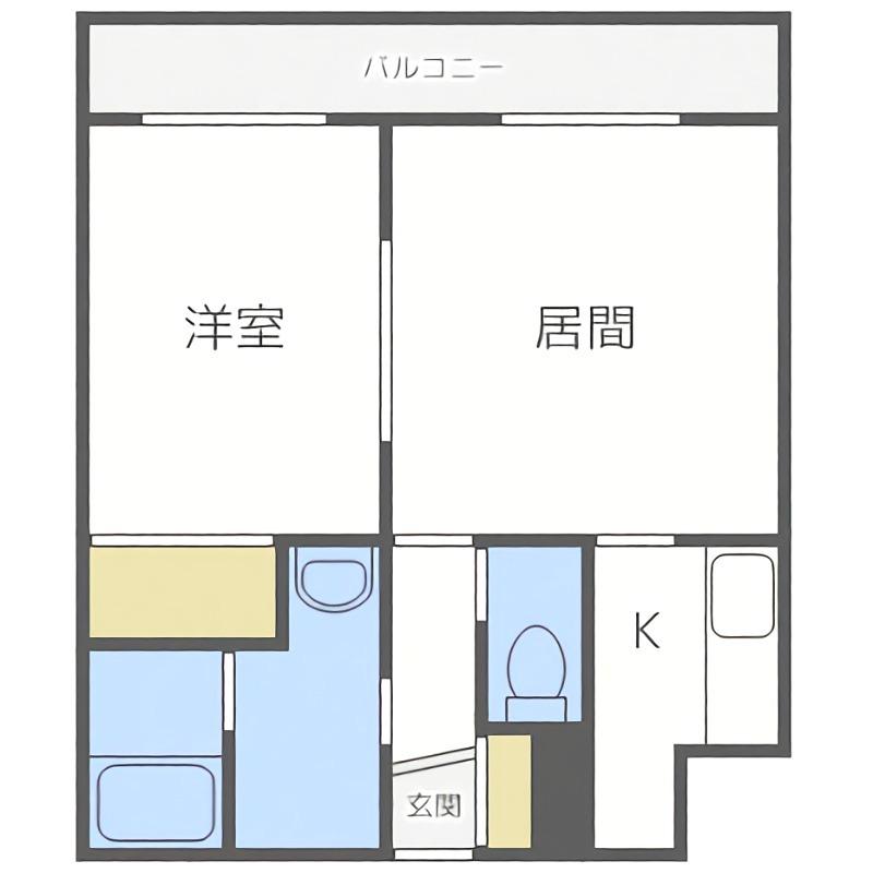 リバーフォレスト豊平(1LDK/4階)の間取り写真