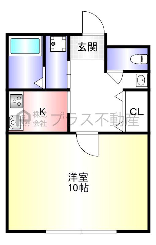 コーポしんNEW(1K/1階)の間取り写真