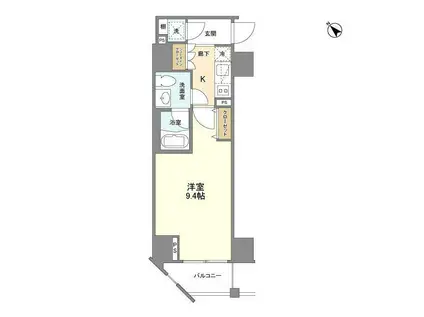 CASA SPLENDIDO 麻布仙台坂(1K/6階)の間取り写真