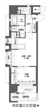 アクタス博多Vタワー(1LDK/2階)の間取り写真