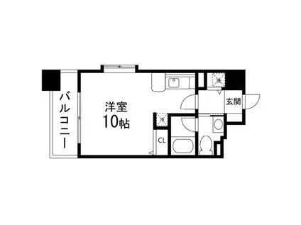 パルティーレEXE片平タワー(ワンルーム/6階)の間取り写真