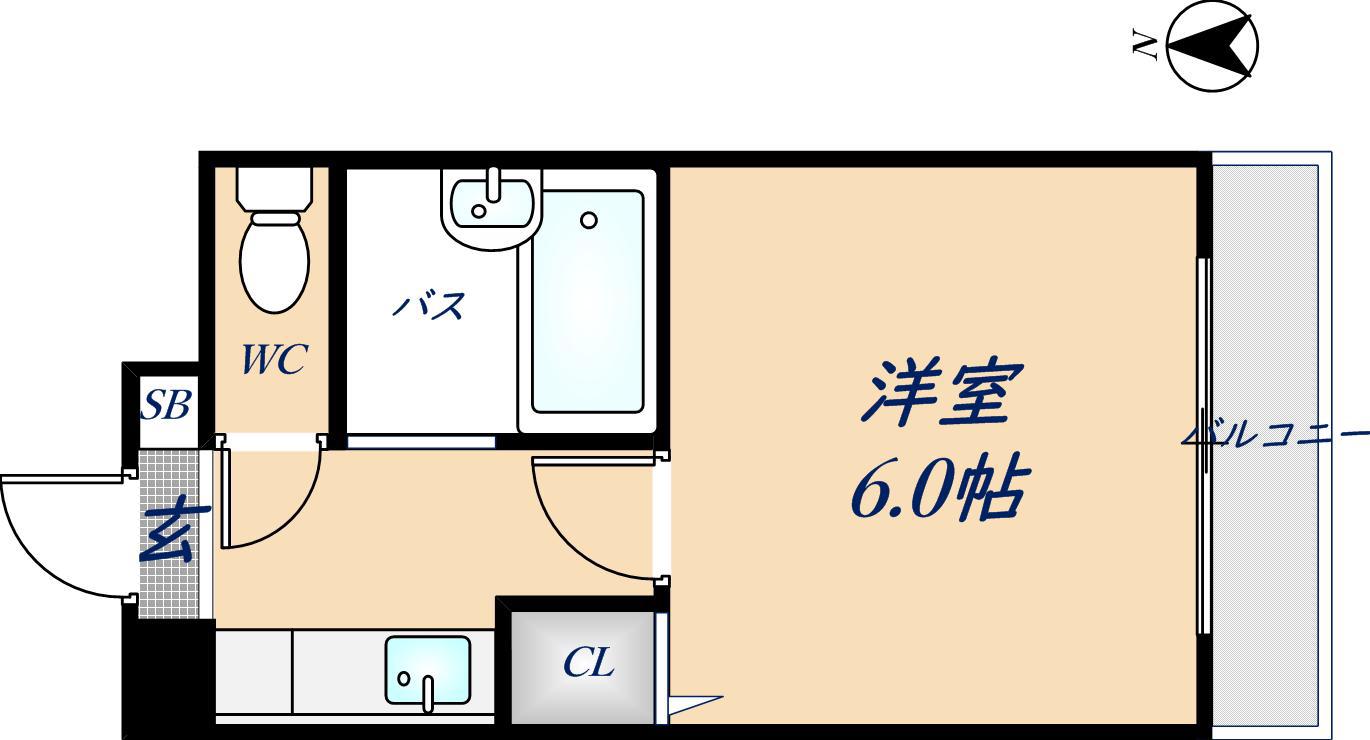 エス・ティマンション旭町(1K/4階)の間取り写真