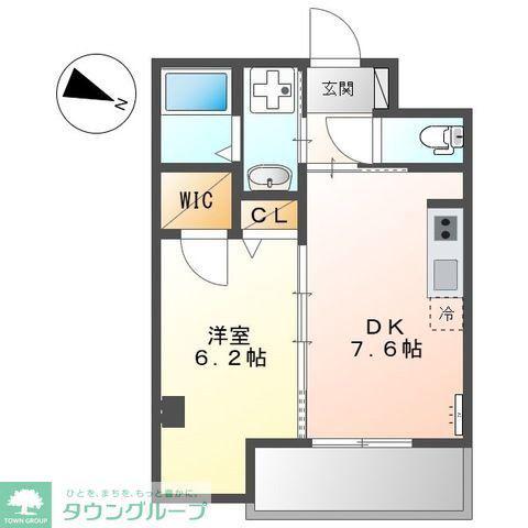 アズーリ小杉(1DK/3階)の間取り写真