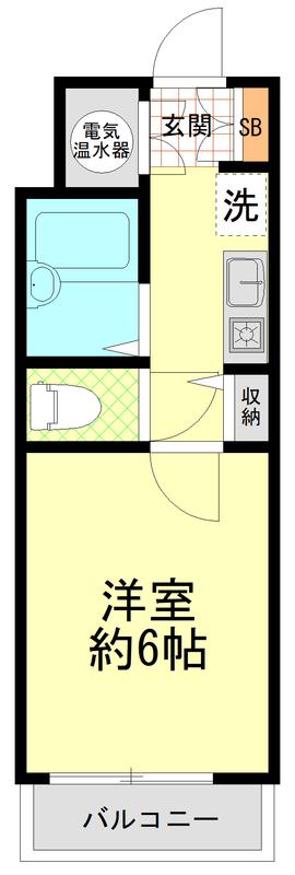 ジーエスハイム山下町(1K/5階)の間取り写真