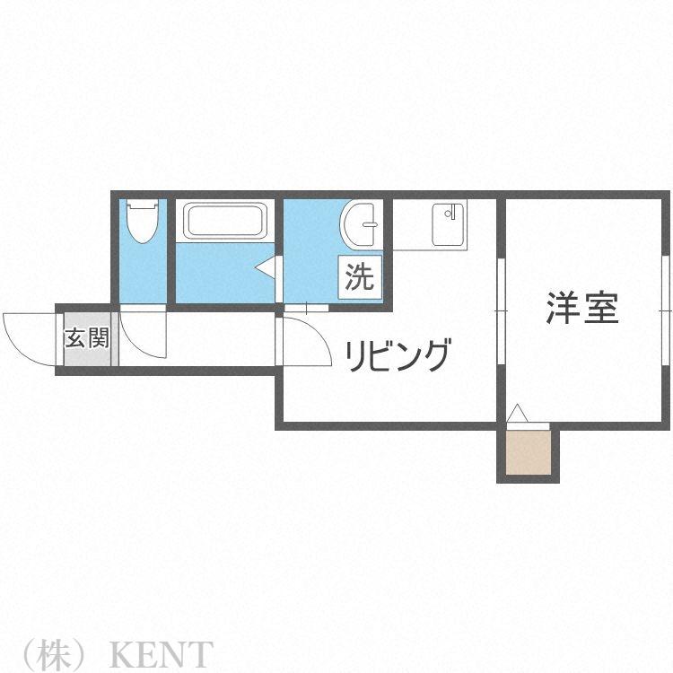 アングル琴似(1LDK/3階)の間取り写真