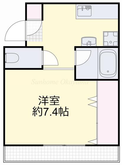 サンライズマンション(1K/3階)の間取り写真