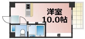 ボンボニエール(1K/5階)の間取り写真