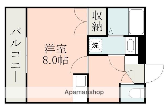 セレブ城西(1K/5階)の間取り写真