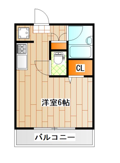 クレドメゾン神大前(ワンルーム/1階)の間取り写真